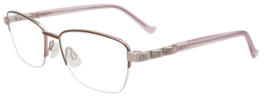 EASYCLIP EC724 Eyeglasses 010 Brown & Pink 53mm