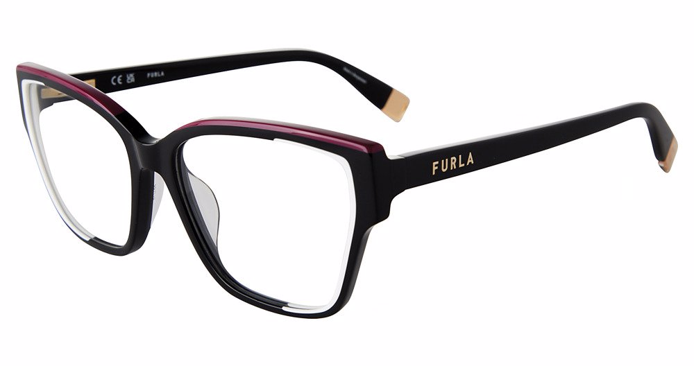 FURLA OPTICAL VFU718 Eyeglasses BLACK-0700 55mm