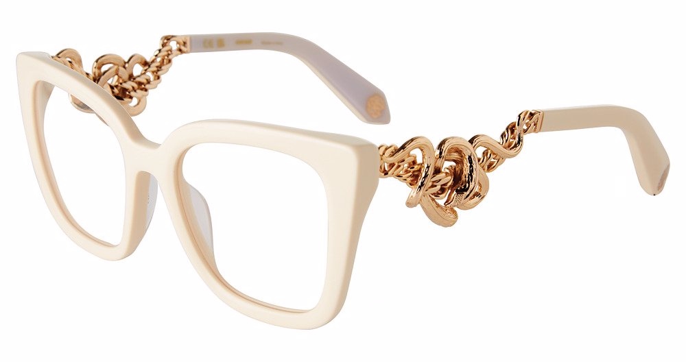 ROBERTO CAVALLI OPTICAL VRC051M Eyeglasses SHINY-FULL-CREAM-09X7 52mm