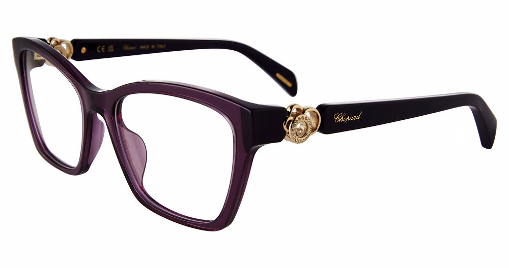 CHOPARD OPTICAL VCH355S Eyeglasses TRANSP-PURPLE-096Z 54mm