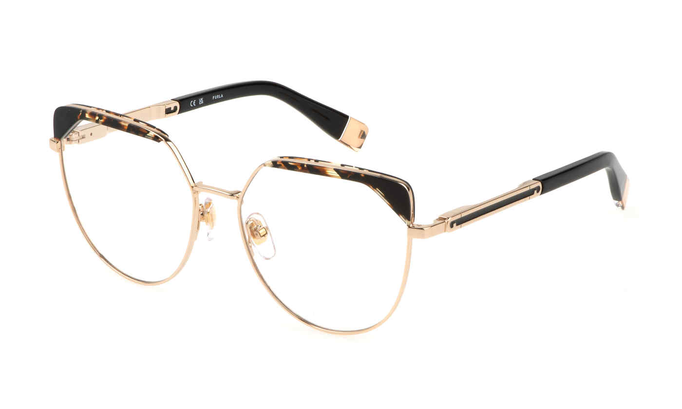 FURLA OPTICAL VFU673V Eyeglasses TOTAL-ROSE-GOLD-0300 55mm