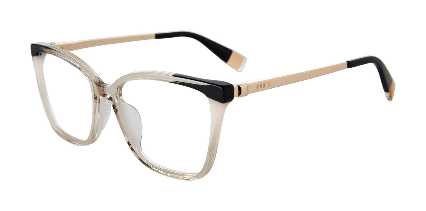 FURLA OPTICAL VFU723V Eyeglasses TRANSP.BEIGE-07T1 53mm
