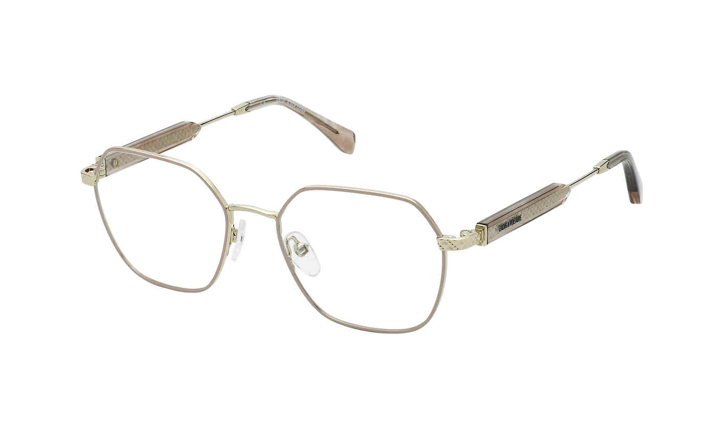 ZADIG & VOLTAIRE OPTICAL VZV341 Eyeglasses LIGHT-GOLD-0492 52mm