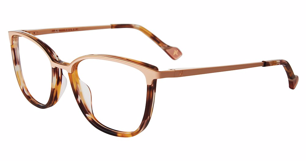 YALEA OPTICAL VYA051 Eyeglasses COPPER-GOLD-COLORS-02AM 53mm