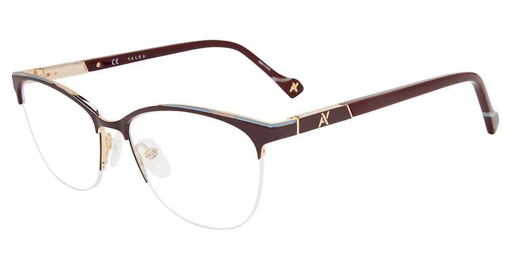 YALEA OPTICAL VYA001 Eyeglasses BURGUNDY-0A93 53mm