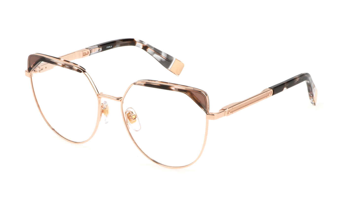 FURLA OPTICAL VFU673V Eyeglasses COPPER-GOLD-8FCY 55mm