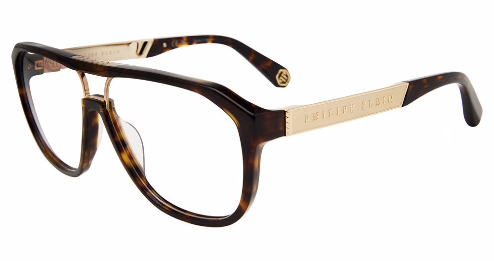 PHILIPP PLEIN OPTICAL VPP118M Eyeglasses DARK-HAVANA-0722 60mm