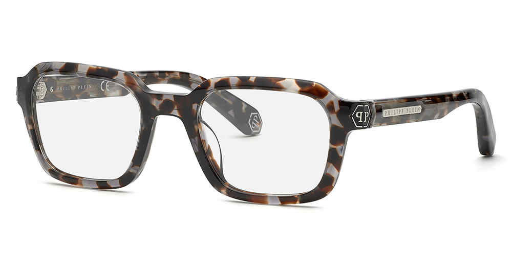 PHILIPP PLEIN OPTICAL VPP083M Eyeglasses BROWN-GREY-HAVANA-03KA 52mm