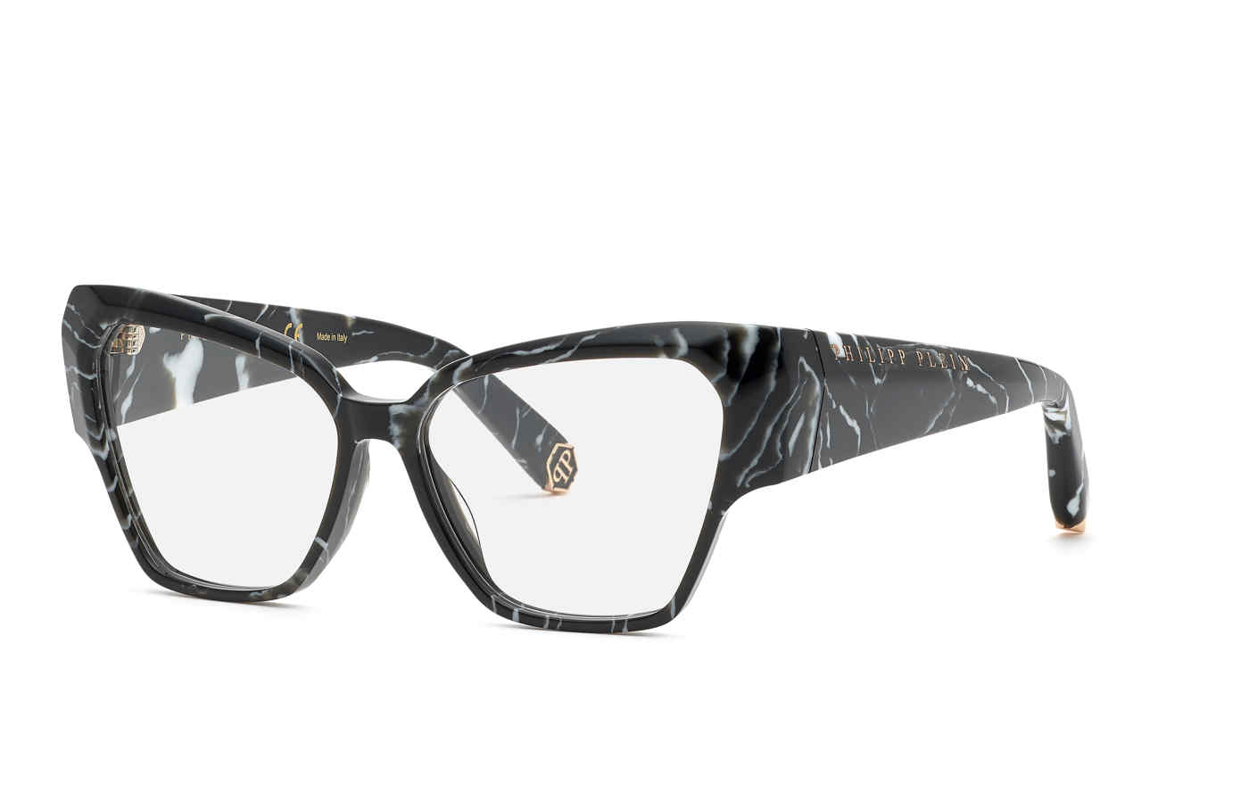 PHILIPP PLEIN OPTICAL VPP100 Eyeglasses MARBLED-BLACK–0Z21 55mm