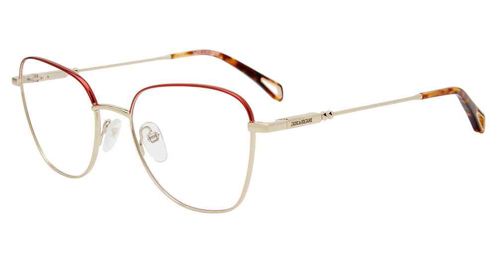 ZADIG & VOLTAIRE OPTICAL VZV331 Eyeglasses LIGHT-GOLD-W-COLORS-0SN9 52mm