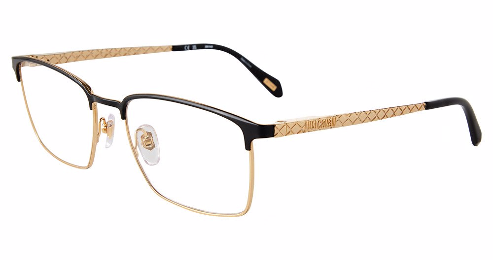 JUST CAVALLI OPTICAL VJC058 Eyeglasses ROSE-GOLD-W-BLACK-0301 55mm