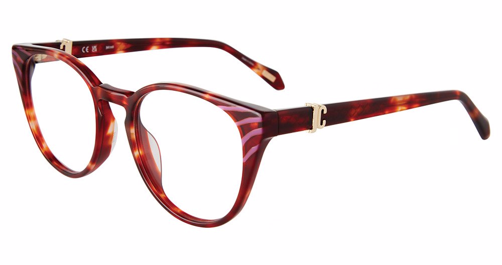 JUST CAVALLI OPTICAL VJC046V Eyeglasses SHINY-HAVANA-VIOLET-0WTA 51mm