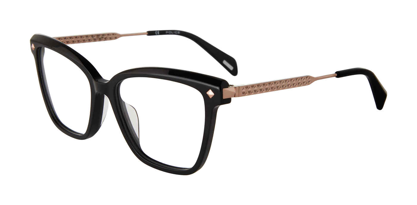 POLICE OPTICAL VPLG28 Eyeglasses BLACK-700Y 53mm