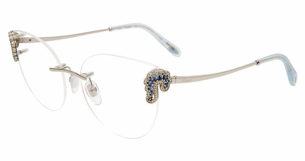 CHOPARD OPTICAL VCHG03S Eyeglasses PALLADIUM-0579 57mm