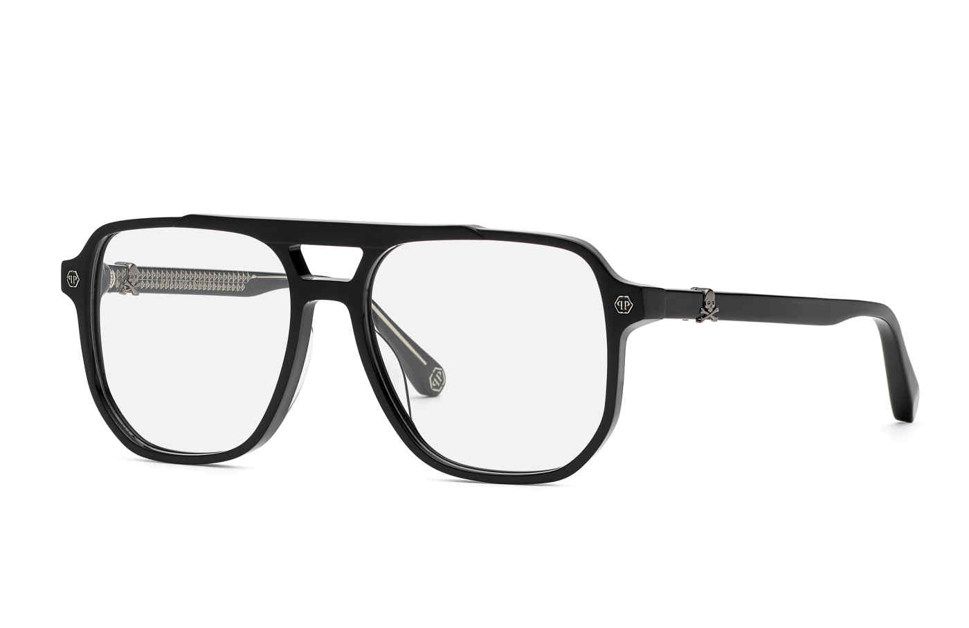 PHILIPP PLEIN OPTICAL VPP084V Eyeglasses SHINY-BLACK–700V 56mm