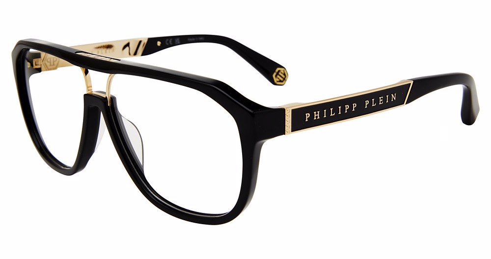 PHILIPP PLEIN OPTICAL VPP118M Eyeglasses SHINY-BLACK-0700 60mm
