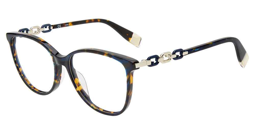FURLA OPTICAL VFU541 Eyeglasses BLUE-01H6 55mm