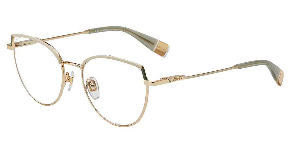 FURLA OPTICAL VFU585 Eyeglasses WHITE-033M 51mm
