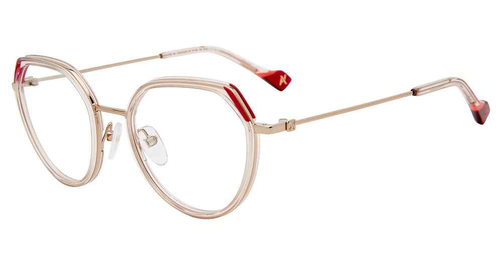 YALEA OPTICAL VYA038V Eyeglasses RED-GOLD-0A39 50mm
