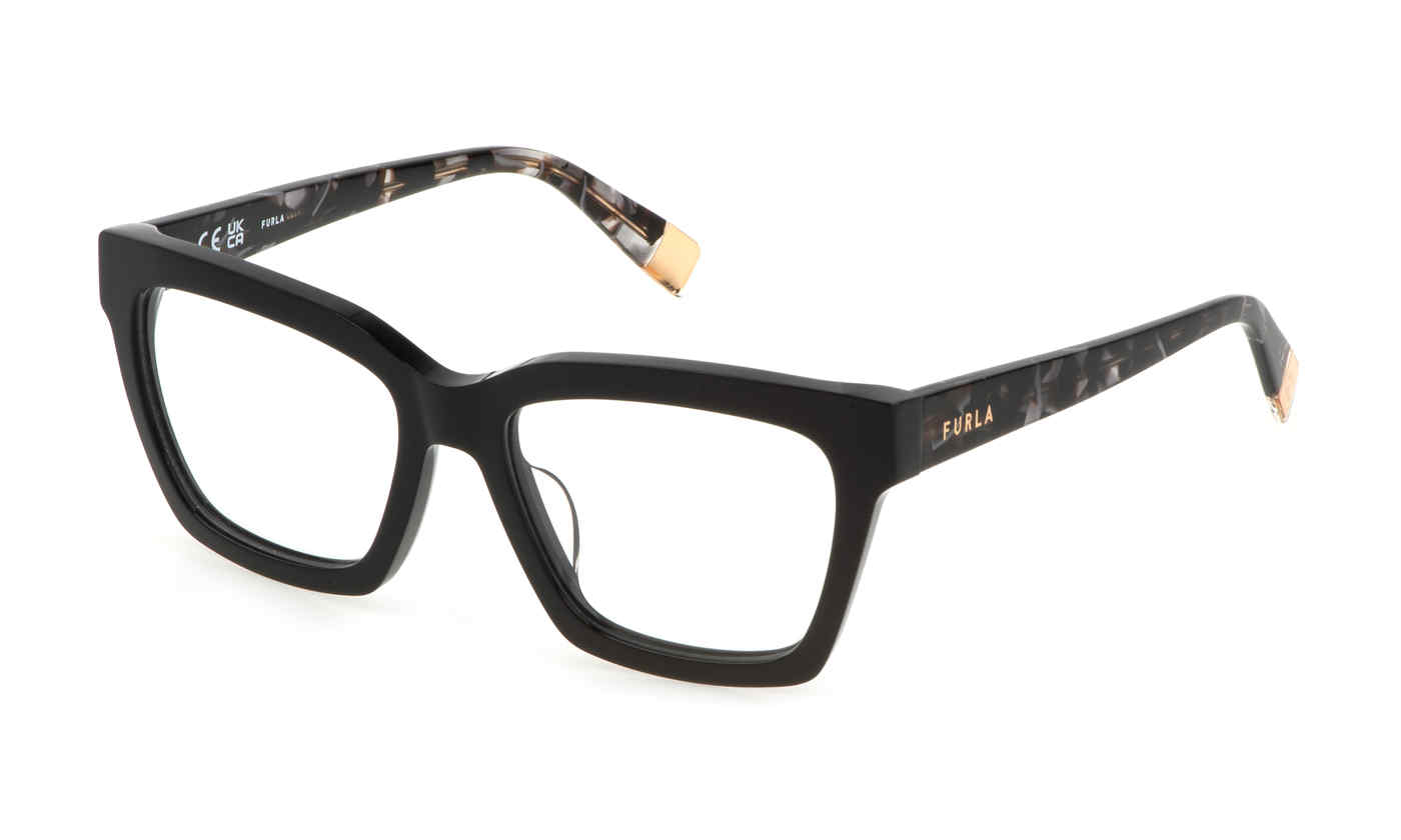 FURLA OPTICAL VFU680 Eyeglasses BLACK-0700 53mm