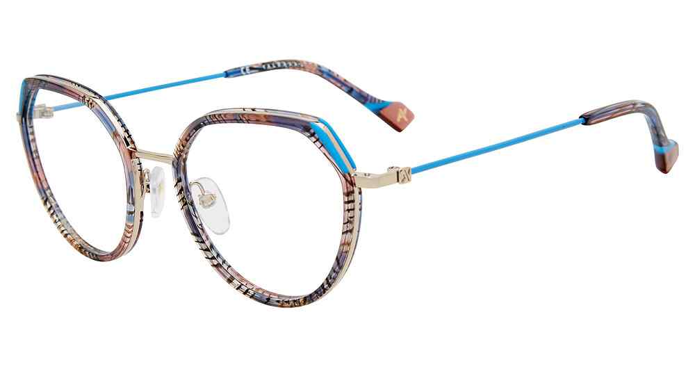 YALEA OPTICAL VYA038V Eyeglasses LIGHT-GOLD-0594 50mm