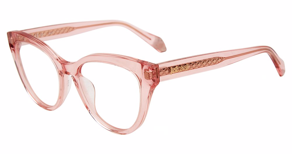 JUST CAVALLI OPTICAL VJC001 Eyeglasses TRANSP.PEACH–06M5 51mm