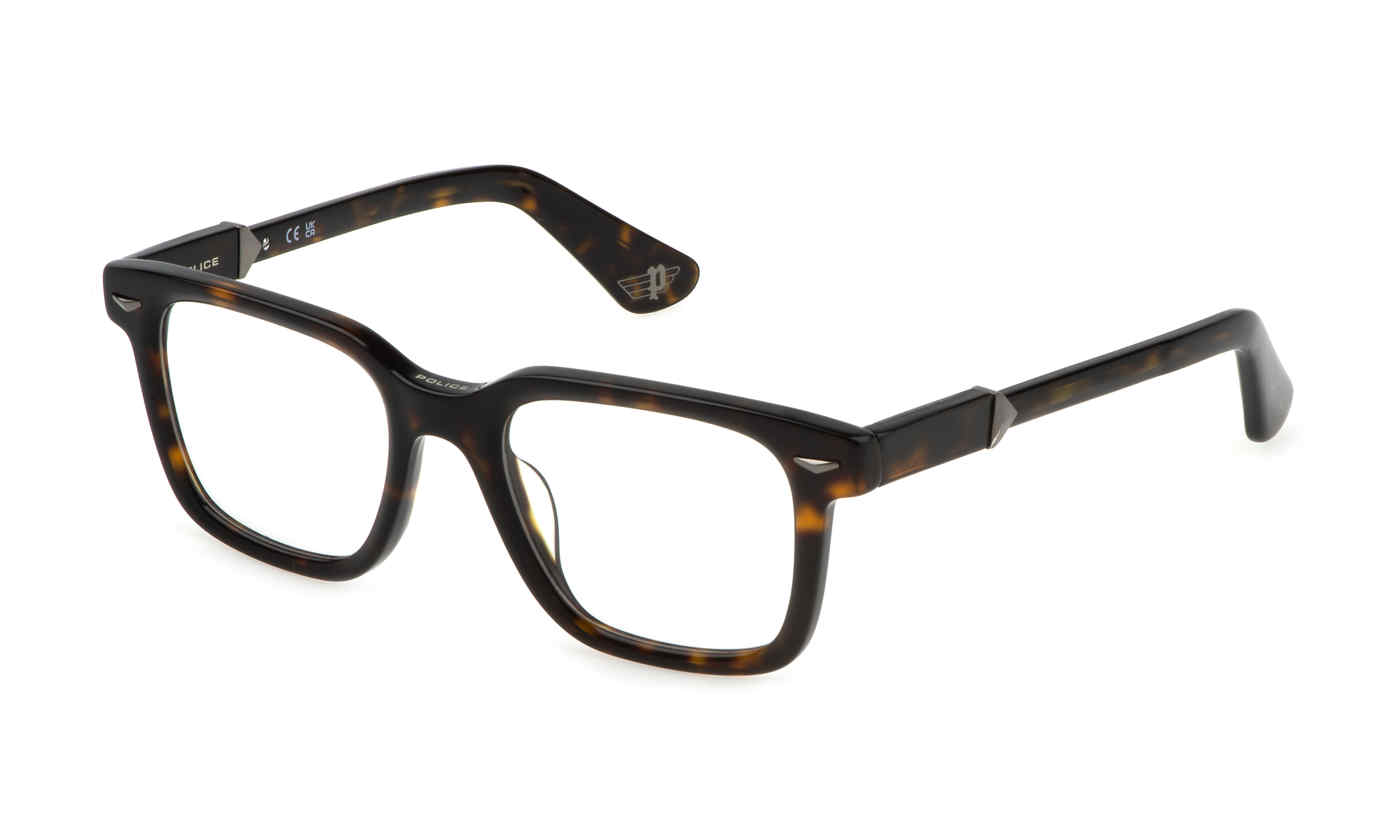 POLICE OPTICAL VPLG80 Eyeglasses DARK-HAVANA-0722 51mm