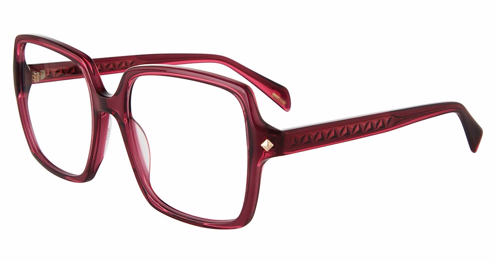 POLICE OPTICAL VPLG30 Eyeglasses TRANSP.BORDEAUX-RED-0V64 54mm