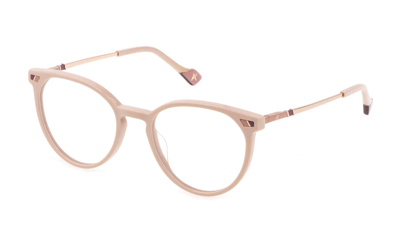 YALEA OPTICAL VYA068 Eyeglasses ROSE-POWDER-09FF 51mm