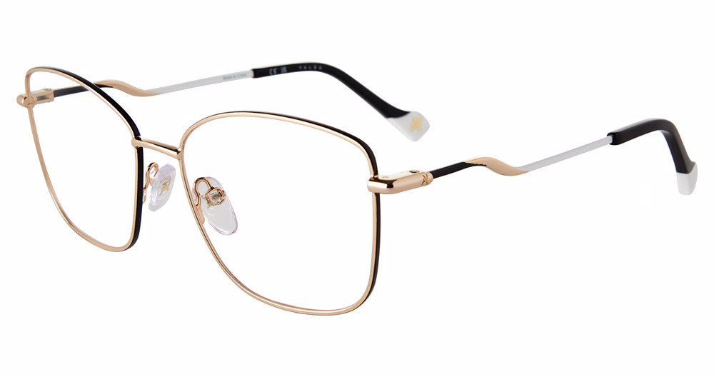 YALEA OPTICAL VYA119 Eyeglasses ROSE-GOLD-BLACK-0301 54mm