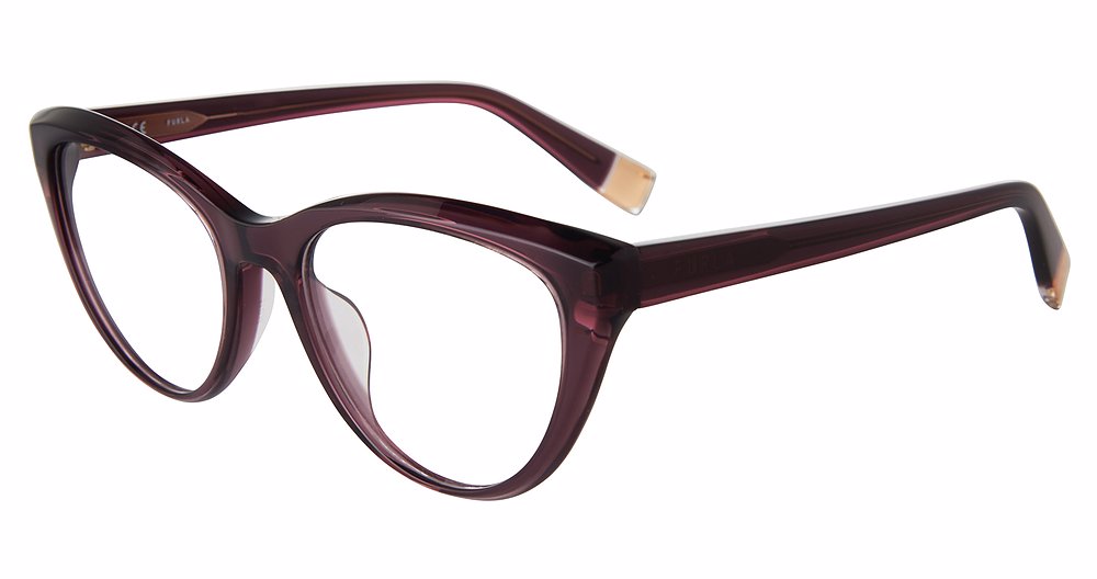 FURLA OPTICAL VFU643V Eyeglasses TRANSP.VIOLET-06SC 51mm
