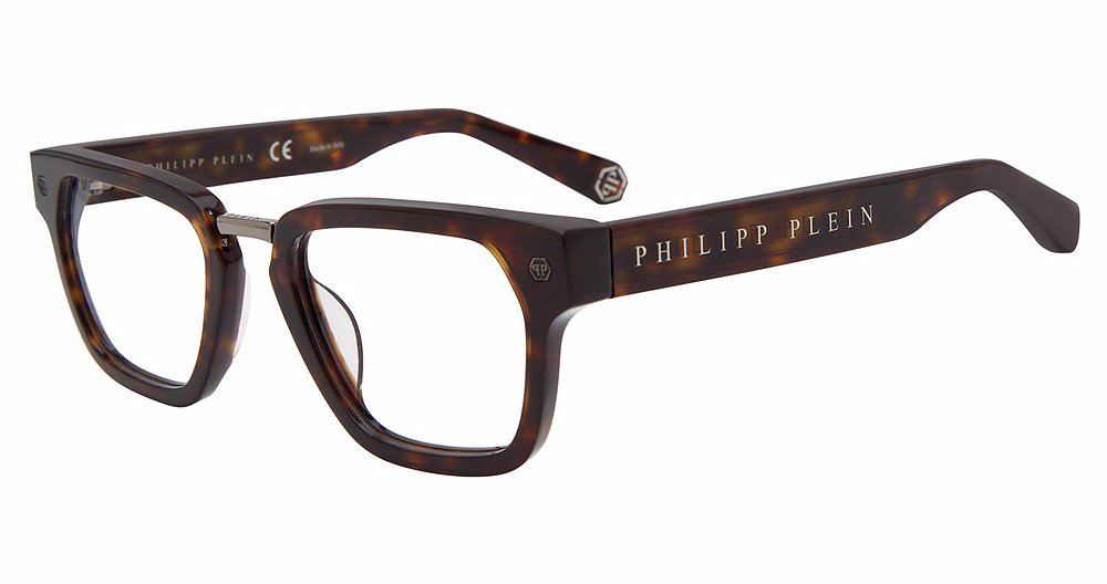 PHILIPP PLEIN OPTICAL VPP055W Eyeglasses SHINY-DARK-HAVANA-0722 51mm