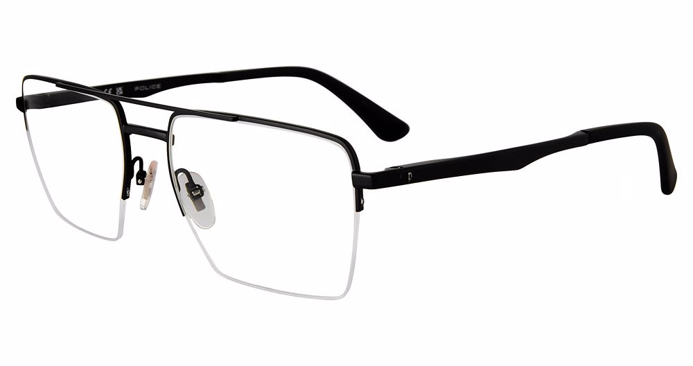 POLICE OPTICAL VPLG71 Eyeglasses BLACK-0531 55mm