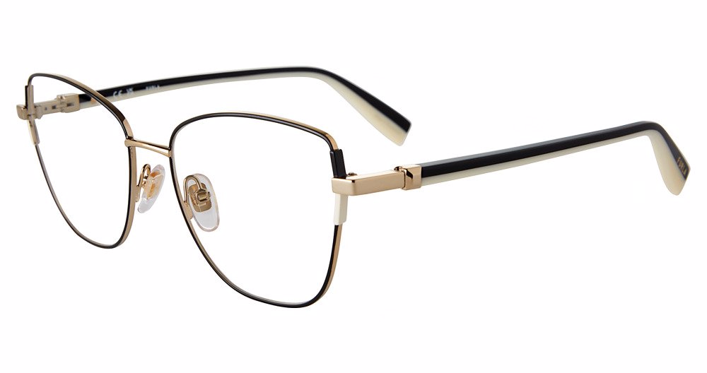 FURLA OPTICAL VFU727 Eyeglasses ROSE-GOLD-BLACK-0301 54mm