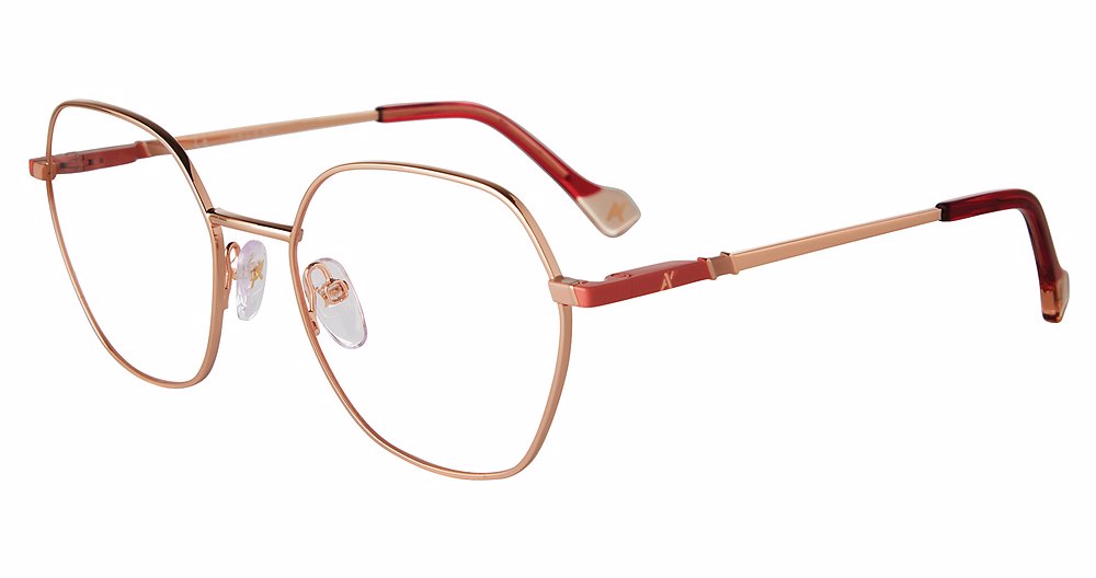 YALEA OPTICAL VYA069 Eyeglasses COPPER-GOLD-COLORS-02AM 53mm