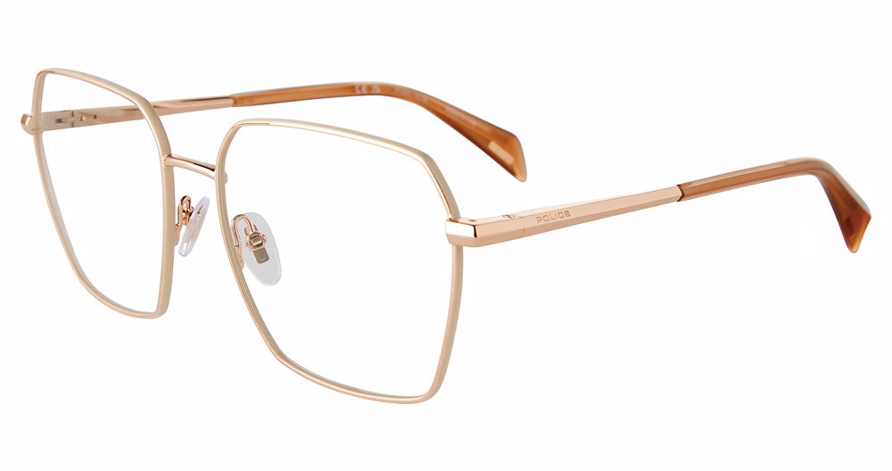 POLICE OPTICAL VPLM06M Eyeglasses COPPER-GOLD-02AM 56mm