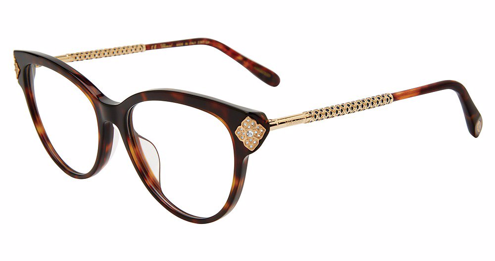 CHOPARD OPTICAL VCH332S Eyeglasses BROWN-HAVANA-0743 54mm