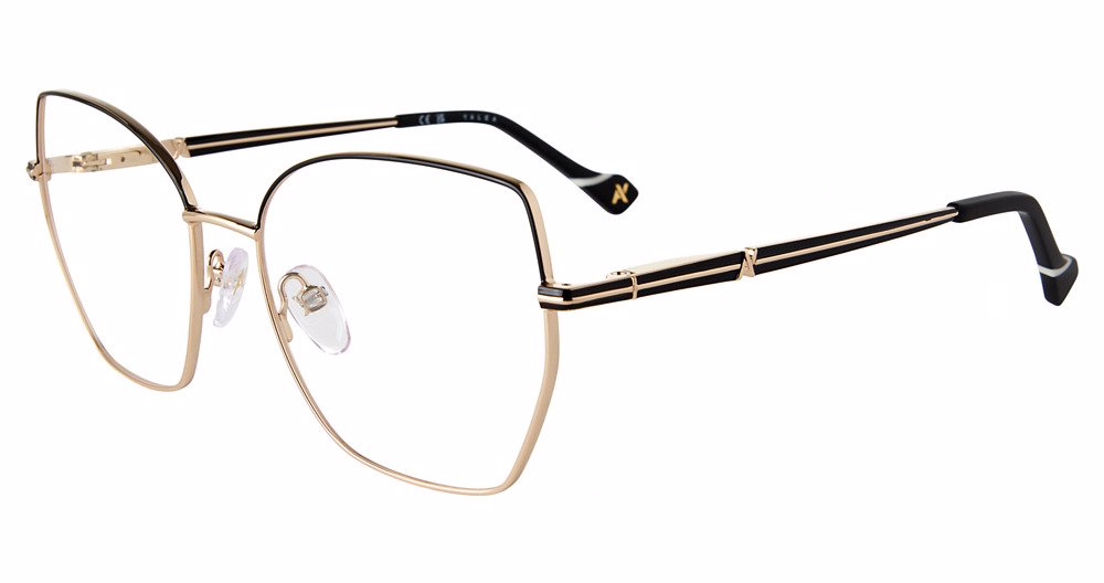 YALEA OPTICAL VYA093 Eyeglasses GOLD-BLACK-0301 55mm