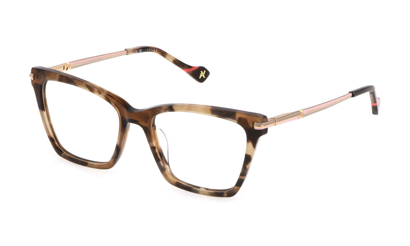 YALEA OPTICAL VYA090 Eyeglasses BROWN-HAVANA-0710 53mm
