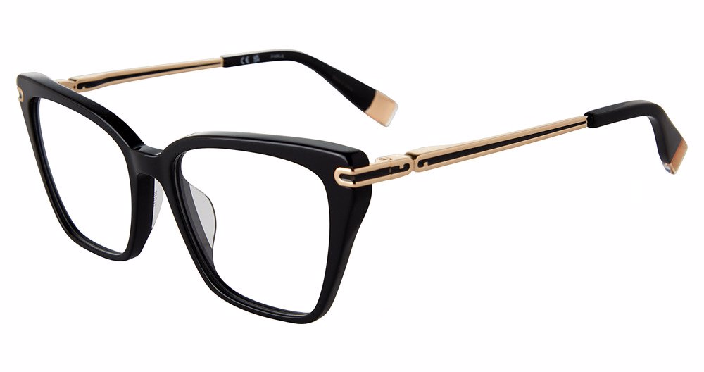 FURLA OPTICAL VFU724 Eyeglasses SHINY-BLACK-0700 53mm