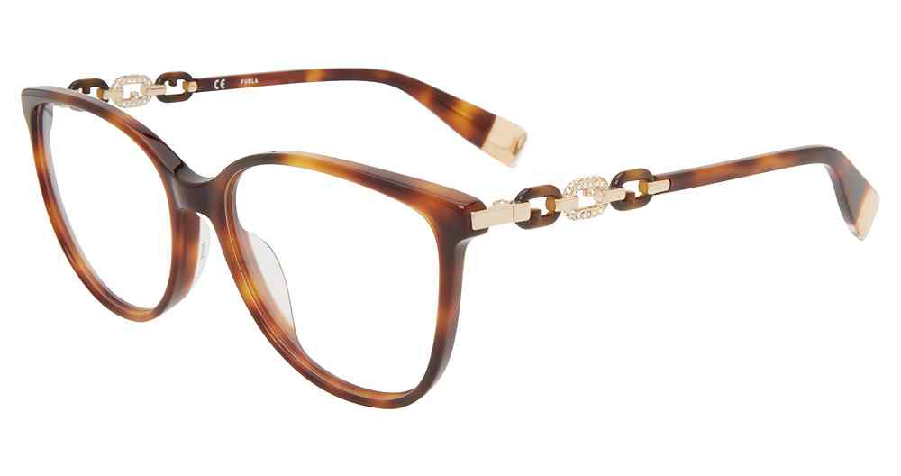FURLA OPTICAL VFU541S Eyeglasses BROWN-0752 55mm