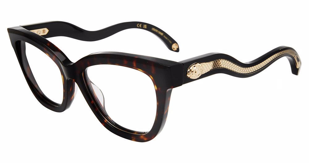 ROBERTO CAVALLI OPTICAL VRC072 Eyeglasses SHINY-DARK-HAVANA-01AY 53mm