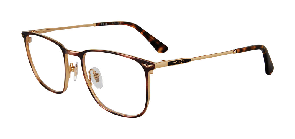 POLICE OPTICAL VPLG68 Eyeglasses ROSE-GOLD-W-HAVANA-0320 53mm