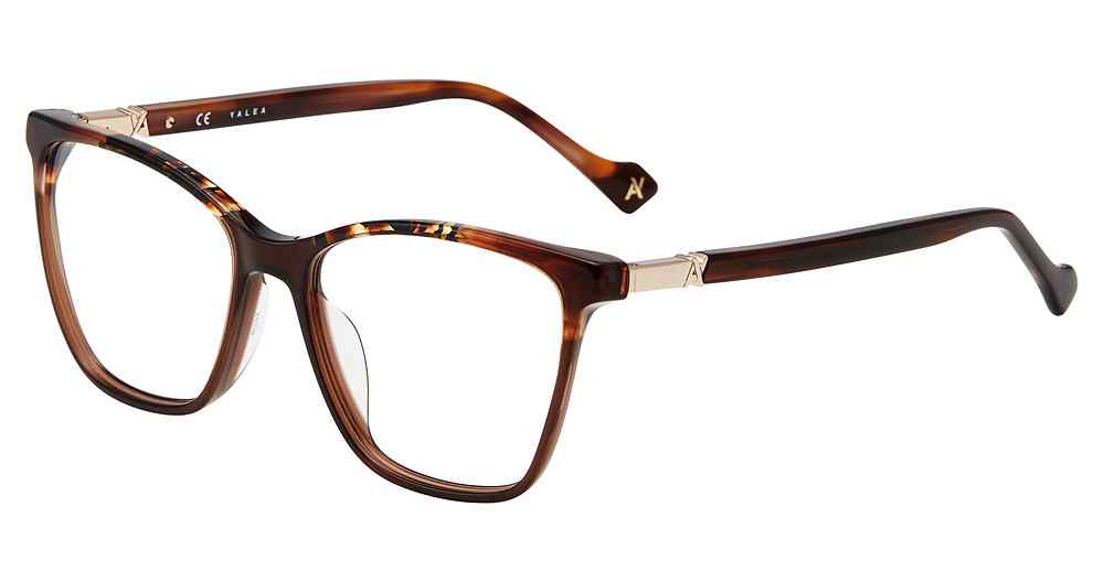 YALEA OPTICAL VYA049V Eyeglasses TRANSP-TOBACCO-0851 54mm