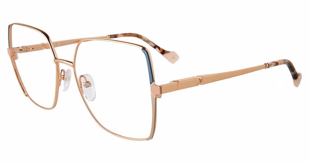 YALEA OPTICAL VYA088 Eyeglasses COPPER-GOLD-08FC 55mm