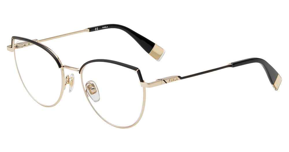 FURLA OPTICAL VFU585 Eyeglasses BLACK-0302 51mm
