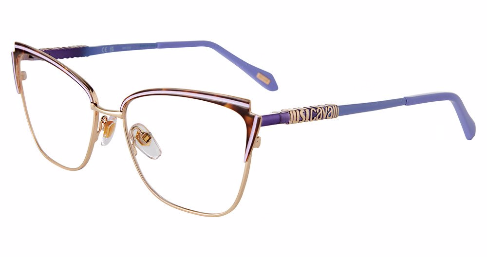 JUST CAVALLI OPTICAL VJC054 Eyeglasses ROSE-GOLD-HAVANA-0378 55mm