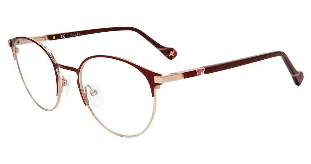 YALEA OPTICAL VYA041 Eyeglasses BURGUNDY-0K99 51mm