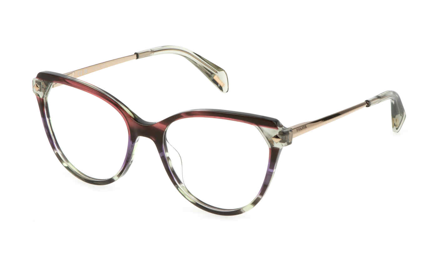 POLICE OPTICAL VPLL27 Eyeglasses BROWN-GREEN-0GG6 53mm