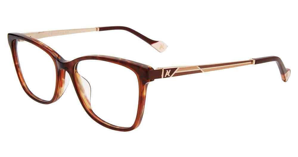 YALEA OPTICAL VYA006 Eyeglasses BROWN-09YC 53mm
